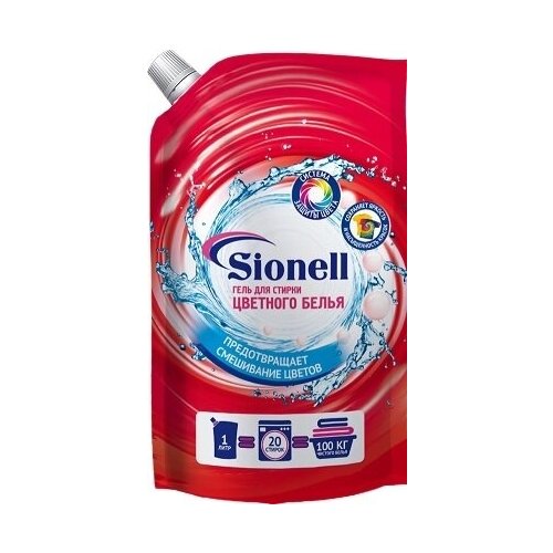 Гель для стирки SIONELL для стирки цветного белья Color Protect 1 л в бутылке