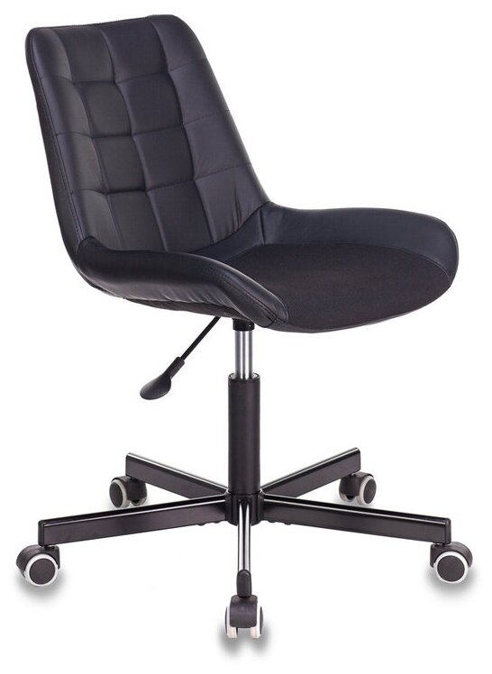 Компьютерное кресло Бюрократ CH-350М офисное, обивка: искусственная кожа/текстиль, цвет: черный