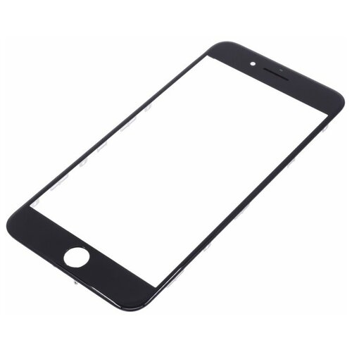 Стекло модуля + OCA + рамка для Apple iPhone 7 Plus (в сборе) черный, AAA стекло модуля oca для google pixel 7 черный aaa