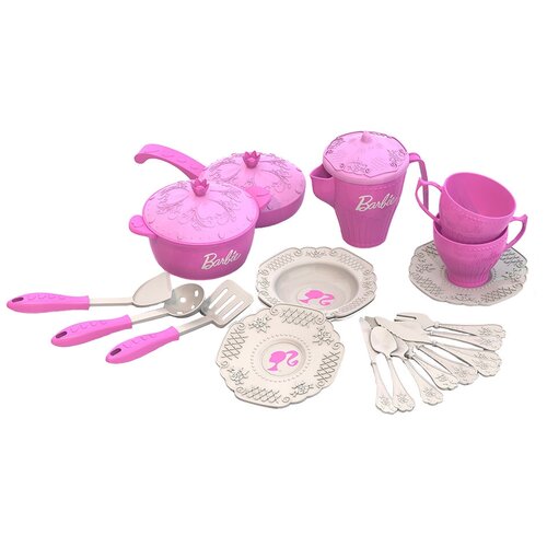 набор посуды нордпласт барби 638 розовый Набор посуды Нордпласт Барби 639 розовый