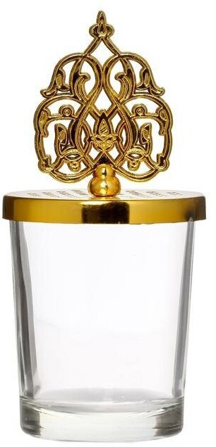 Sima-land Подсвечник стекло на 1 свечу "Королевский узор" золото 11х5,5х5,5 см