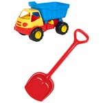Детский игровой набор для песочницы: Автомобиль самосвал ACTIVE + Лопатка 50 см красная - изображение