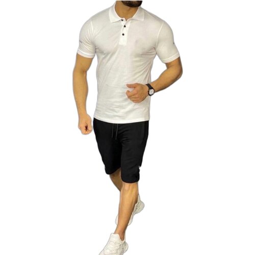 Комплект , шорты, футболка, размер 48, белый