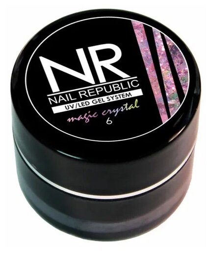 NAIL REPUBLIC MAGIC CRISTAL гель-краска С блестками №6 7ГР