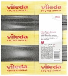 Губка Vileda Professional черный абразив 10 шт (102565), желтый