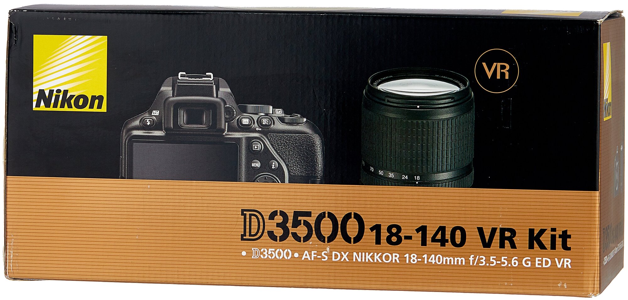 Фотоаппарат Nikon D3500 Kit AF-S DX NIKKOR 18-140mm f/3.5-5.6G ED VR, черный