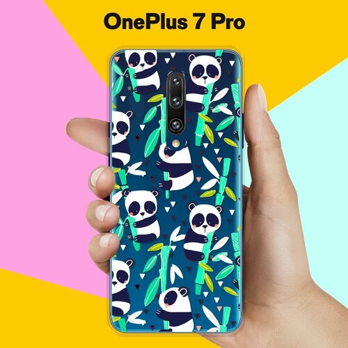 Силиконовый чехол на OnePlus 7 Pro Панда / для ВанПлас 7 Про силиконовый чехол на oneplus 7 pro ванплас 7 про большеглазая панда прозрачный