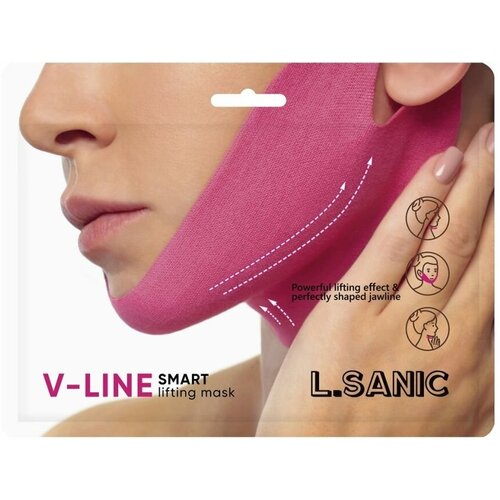 L. Sanic V-line Cooling Lifting Face Mask, 11g Mask-bandage Маска-бандаж для коррекции овала лица 11 г face bandage breathable v face band cheek lift up anti wrinkle face thin mask reduce double chin v line shaping bandage
