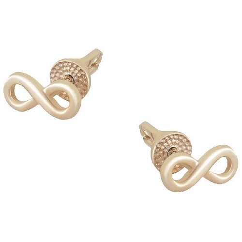 Серьги пусеты Крымский ювелирный завод, красное золото, 585 проба, красный, золотой