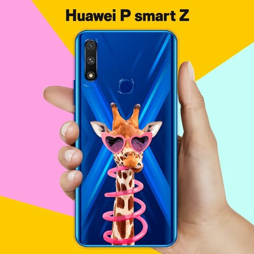 Силиконовый чехол Жираф на Huawei P smart Z силиконовый чехол лама жираф и страус на huawei p smart z