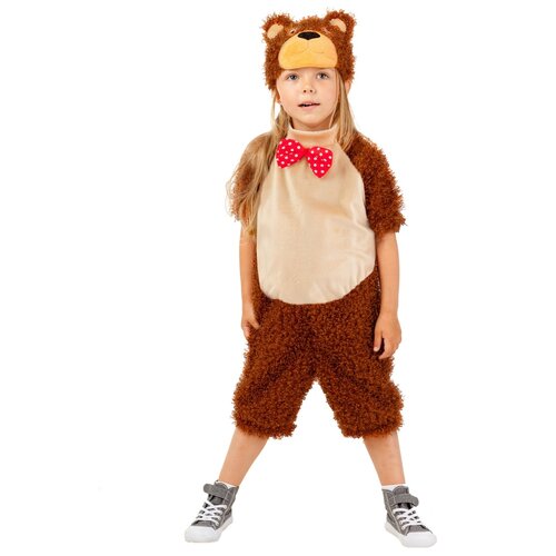 фото Костюм пушистого медведя, 104 см. пуговка