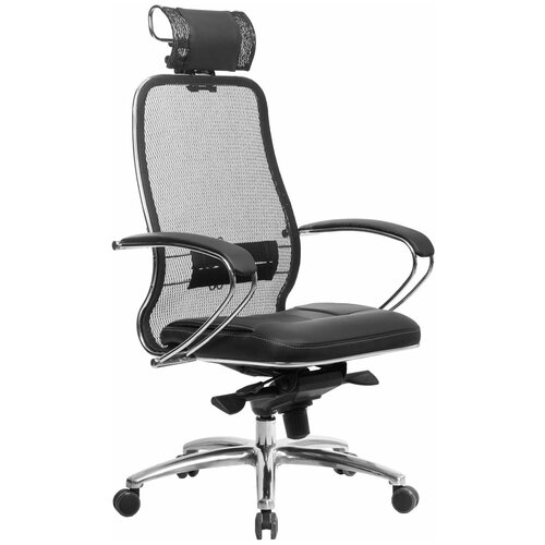 Компьютерное кресло METTA Samurai SL-2.04 офисное, обивка: искусственная кожа/текстиль, цвет: черный