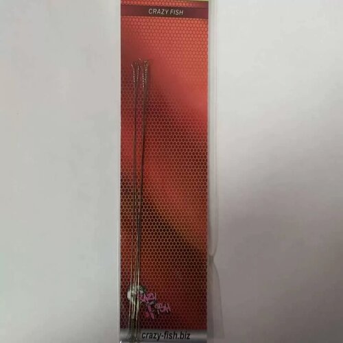 Поводок Струна Crazy Fish 0.28 мм разрывная нагрузка 8 кг 15 см 5 шт.