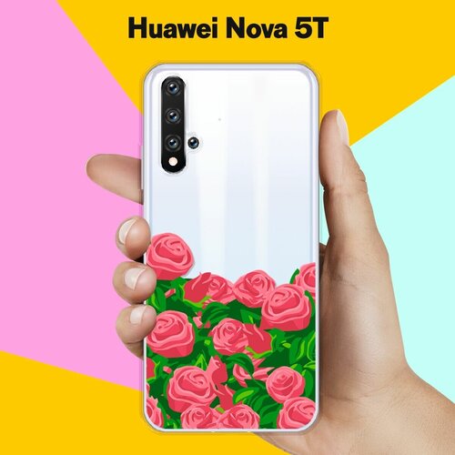 Силиконовый чехол Розы на Huawei Nova 5T