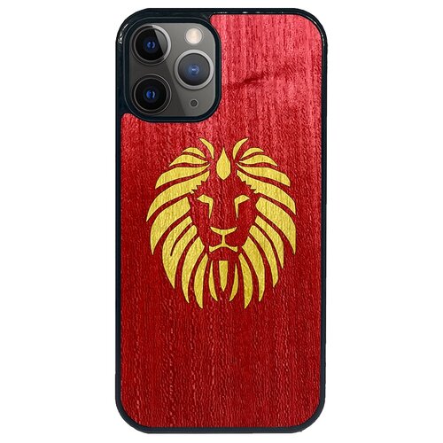 Чехол Timber&Cases для Apple iPhone 12/12 Pro TPU WILD collection - Царь зверей/Лев (Красный - Желтый Кото)