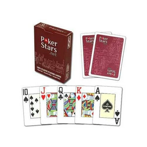 Noname Карты Pokerstars красные 54 пластиковые 63*88мм (100% пластик)