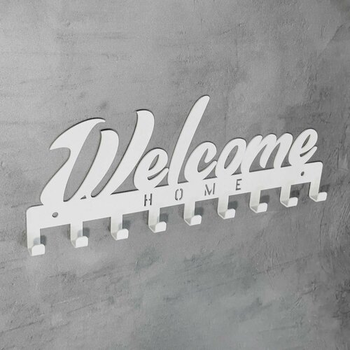 WELCOME Ключница настенная Белый муар 949₽