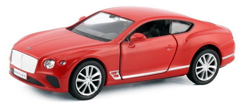 Легковой автомобиль RMZ City The Bentley Continental GT 2018 (554043) 1:64, 12.2 см, красный