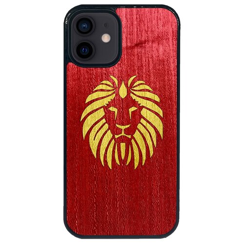 Чехол Timber&Cases для Apple iPhone 12 Mini TPU WILD collection - Царь зверей/Лев (Красный - Желтый Кото)