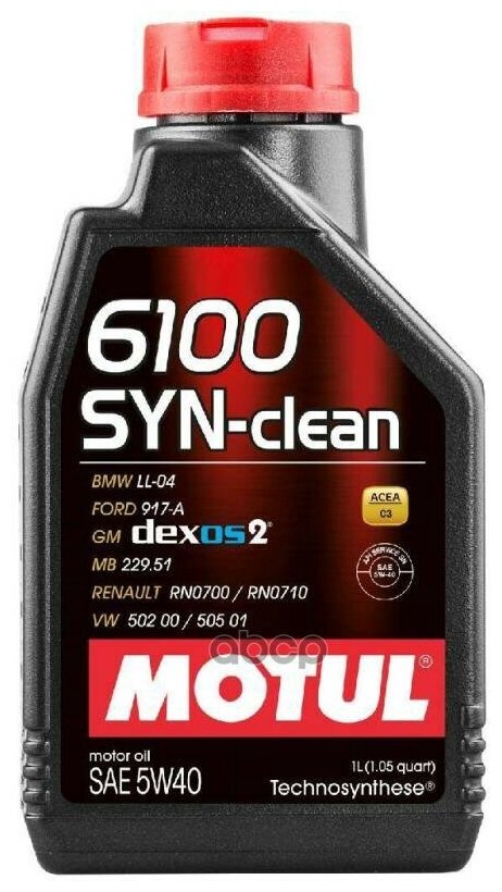 MOTUL Масло Моторное Motul 6100 Syn-Clean 5w-40 1 Л 111691