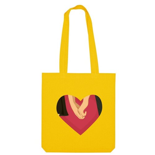 Сумка шоппер Us Basic, желтый сумка влюбленные желтый
