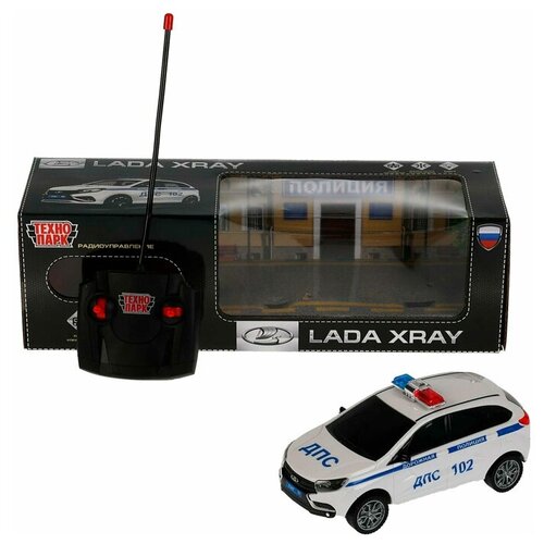 Машина на радиоуправлении LADAXRAY-18L-POL-WH LADA XRAY полиция 18 см, свет, бел Технопарк в кор /36/ машина радиоуправляемая технопарк lada xray 18 см свет черная в коробке ladaxray 18l bk