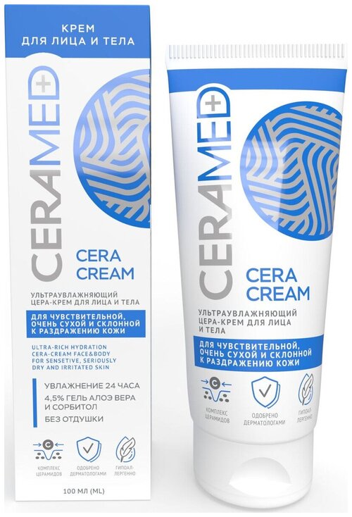 Ceramed Крем для тела Cera-cream увлажняющий, 100 мл