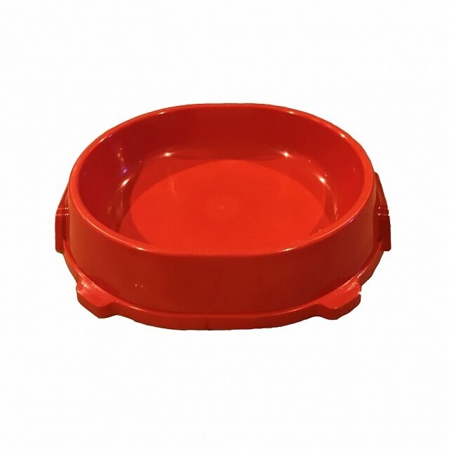 Пластиковая миска для животных Favorite (нескользящая, красная) 200 мл.
