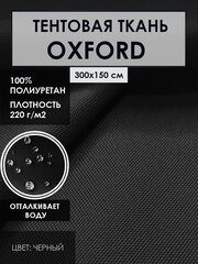 Тентовая ткань OXFORD 600D водоотталкивающая цвет. черный