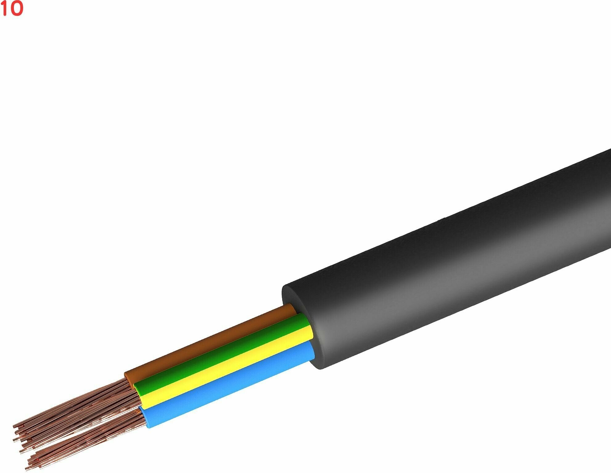 Кабель Партнер-Электро КГ 3x1 на отрез ГОСТ (10 шт.)