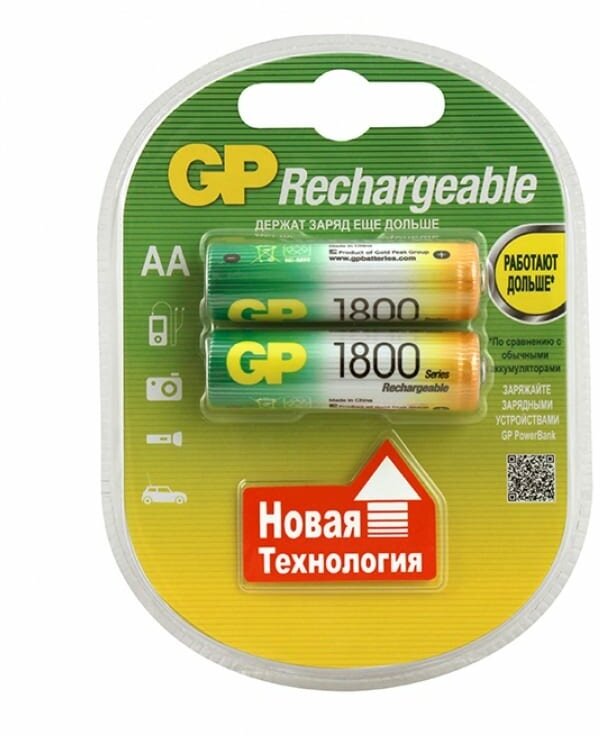 Аккумулятор GP R6 /180AAHC NiMH 1800 mAh BP-2 (кратно 2)