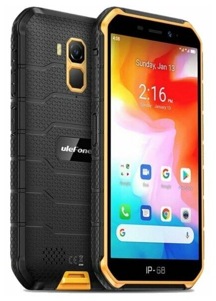 Смартфон Ulefone Armor X7, 2 SIM, черный / оранжевый