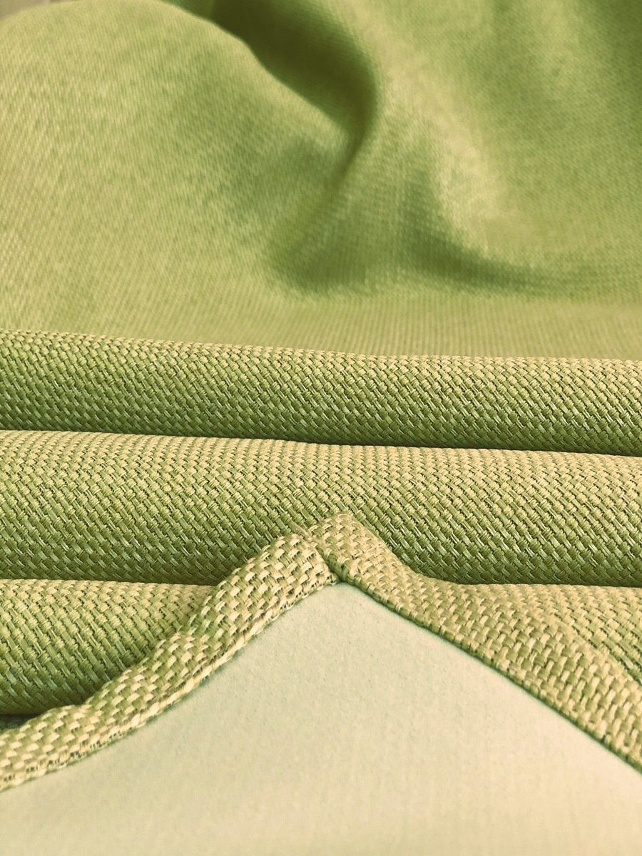 Шторы Блэкаут Рогожка, Цвет зеленый, высота 2,7 м, ширина 1.5 м, комплект 2 шт - фотография № 4
