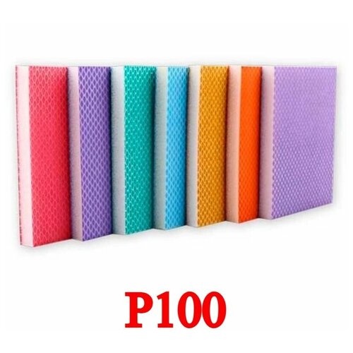 Губка для шлифования P100, 1 шт, Блок с абразивом для ручной полировки 120*100*12 мм