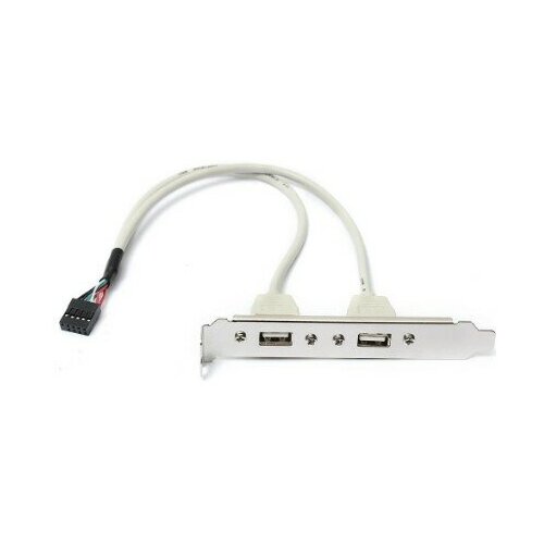 Orient кабели C086L30, Планка портов в корпус 2xUSB 2.0, длина кабеля 30см, oem 31302