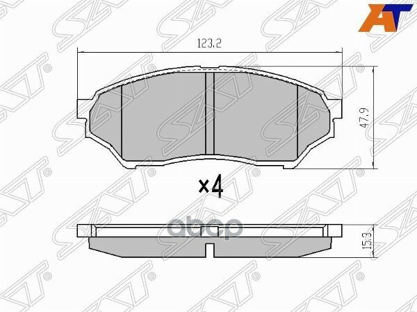 Колодки Тормозные Перед Mitsubishi Pajero Mini H5# 94-12/ Pinin 99-07 Sat арт. ST-MR449854