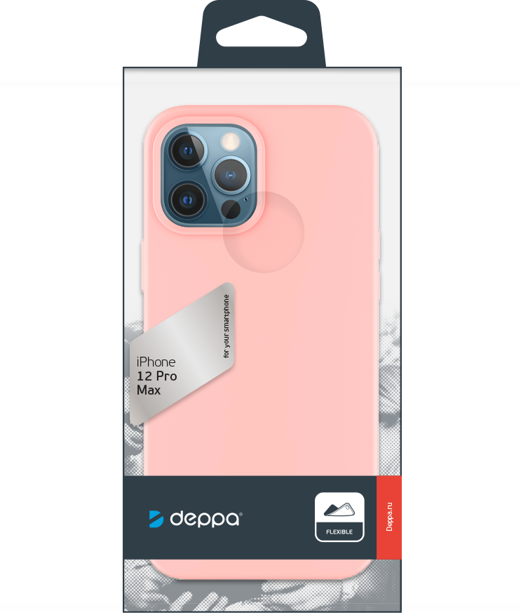 Чехол (клип-кейс) DEPPA Gel Color, для Apple iPhone 12 Pro Max, черный [87755] - фото №5