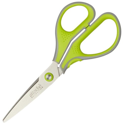 Attache SELECTION Ножницы Lime 17.4 см с пластиковыми анатомическими ручками салатовый/серый
