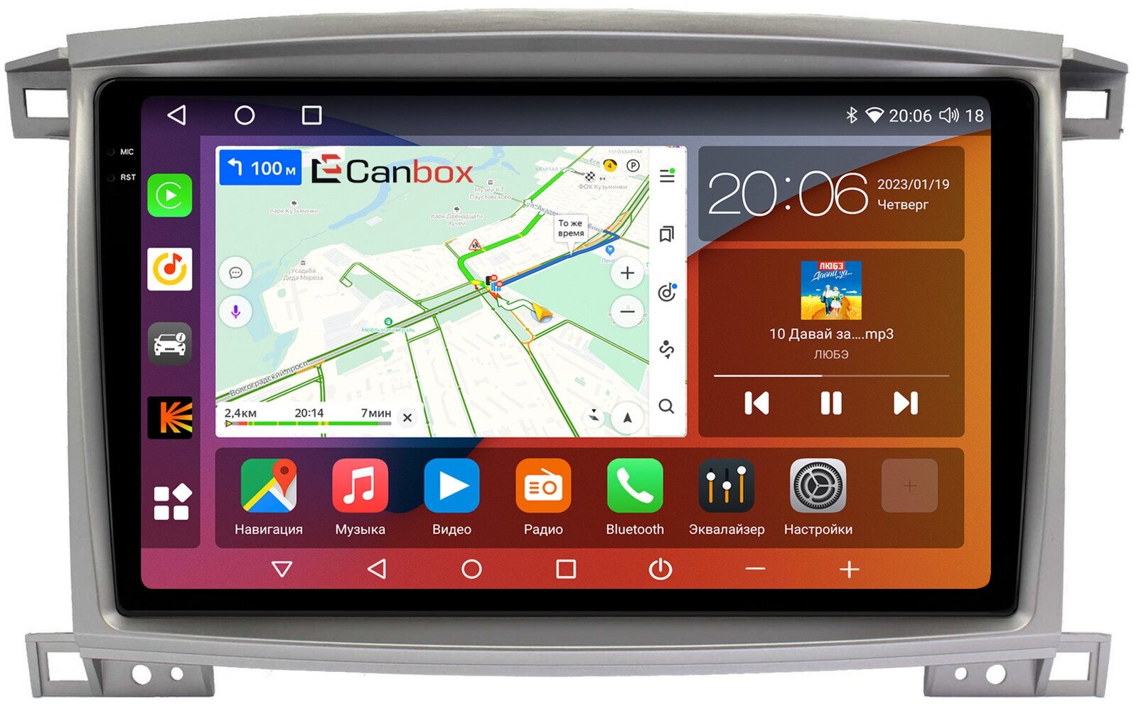 Штатная магнитола Lexus LX 470 (2002-2007) Canbox H-Line 2K 4185-1098 на Android 10 (4G-SIM, 6/128, DSP, QLed)