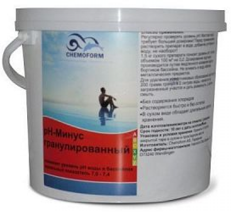 Средство для понижения уровня рН воды Chemoform РH-минус 5 кг 0811005