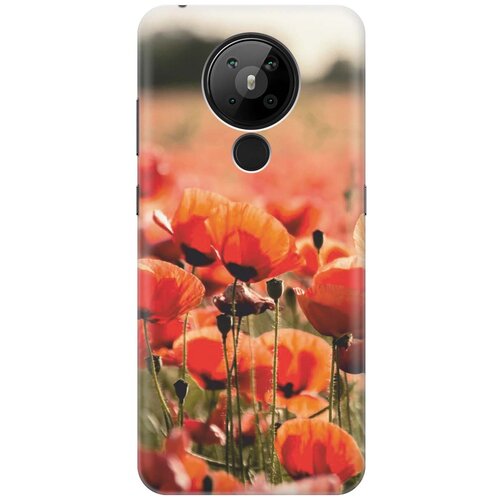 фото Re:pa чехол - накладка artcolor для nokia 5.3 с принтом "маки"