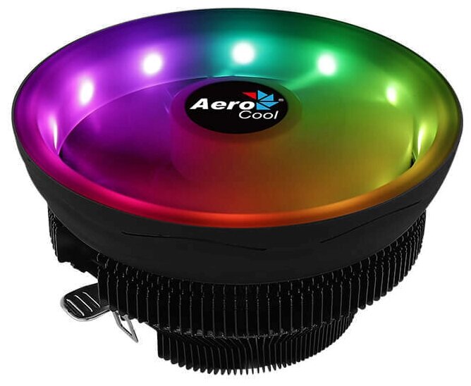 Устройство охлаждения(кулер) Aerocool Core Plus Soc-AM4/1151/1200 4-pin 15-25dB Al 110W 305gr LED Re