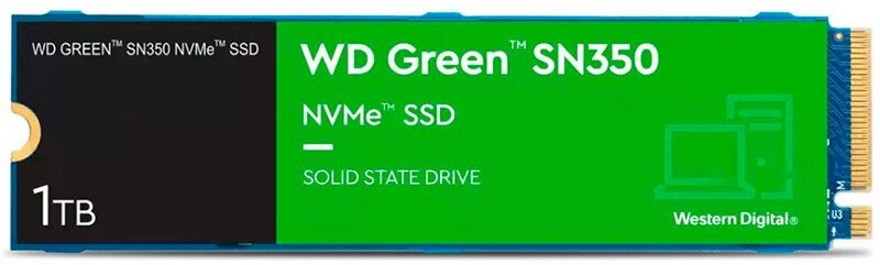 Твердотельный накопитель Western Digital SN350 NVMe 1Tb Green WDS100T3G0C