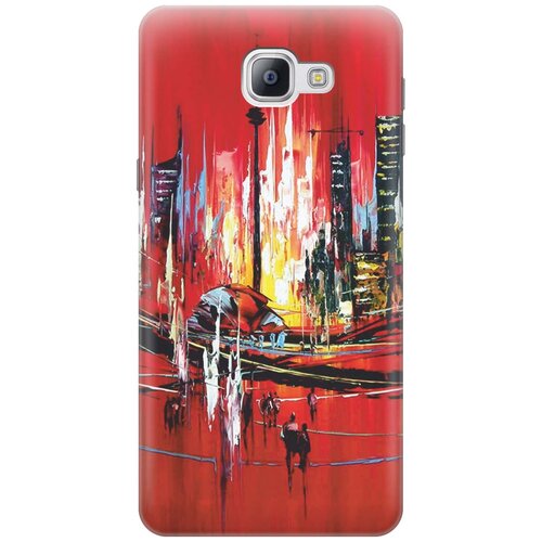 фото Cиликоновый чехол на samsung galaxy a9 / самсунг а9 с принтом "акварельный город" gosso