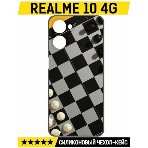 Чехол-накладка Krutoff Soft Case Шахматы для Realme 10 4G черный