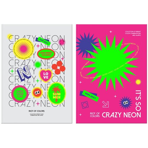 Бизнес-блокнот 64л, А6 BG Лайт Crazy neon, клетка, глянцевая ламинация, неоновая краска (ББ6и64_лг 11174)