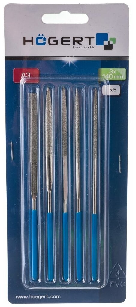 фото Набор алмазных надфилей HOEGERT TECHNIK HT3B808
