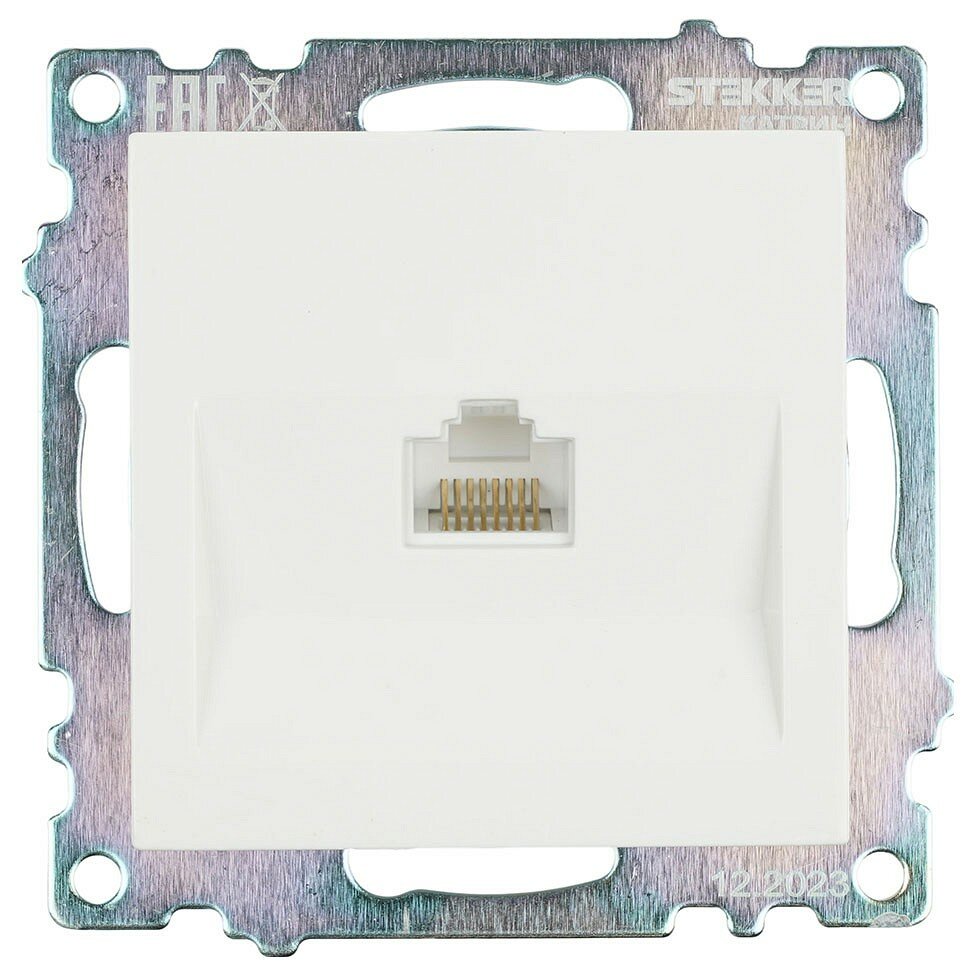 Розетка Ethernet RJ-45 без рамки Stekker Катрин 39305