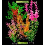 Декорация для аквариума, искусственные растения. Набор 5шт, 20см. BARBUS PLANT 102 - изображение