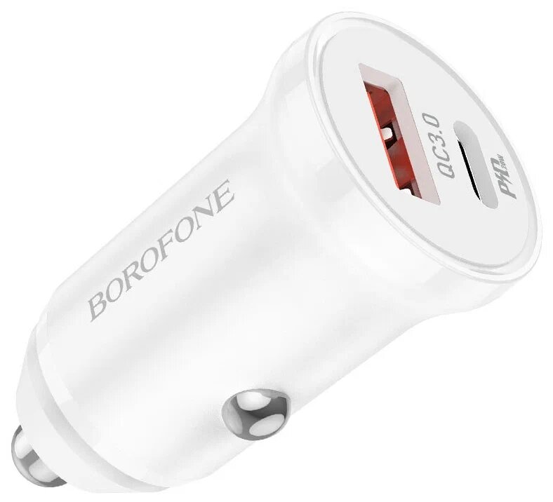 Зарядка в автомобиль для телефона Borofone BZ18A/Автомобильное зарядное устройство в прикуриватель